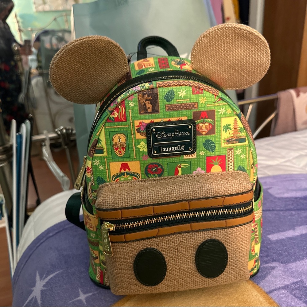DisneyParks Loungefly The Main Attraction Mini Backpack Enchanted Tiki Room
